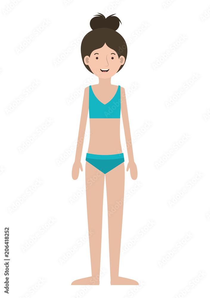 beautiful woman with swimsuit avatar character vector illustration design beautiful woman with swimsuit avatar character vector illustration design