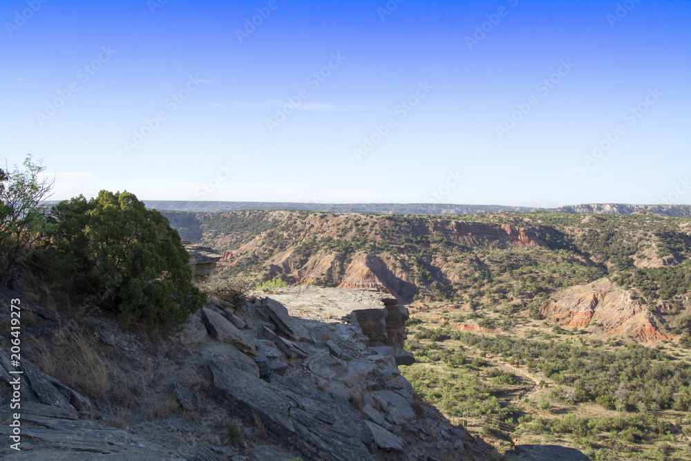 Top view looking into Palo Duro Canyon