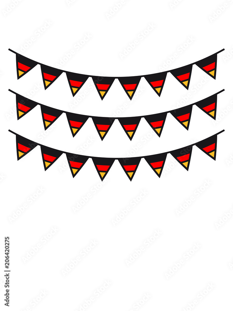 Obraz premium mehrere gebogen dreiecke leine festlich feier party 3 farben deutschland nation schwarz rot gold flagge design logo cool