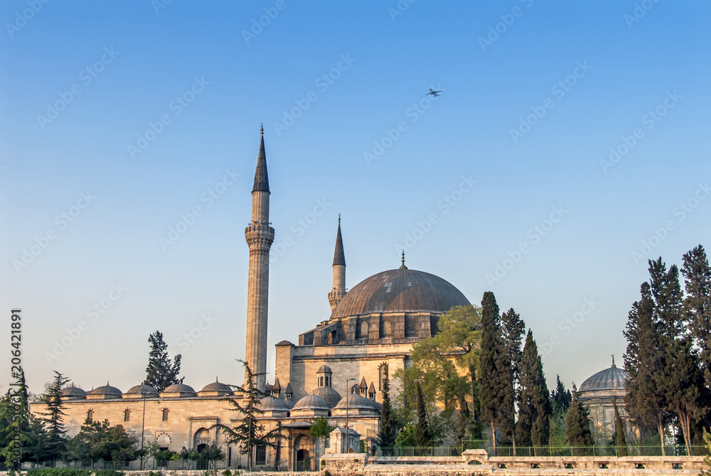 Istanbul, Turkey, 21 April 2006: Yavuz Selim Mosque is an Ottoman mosque in the Fatih district of Istanbul.