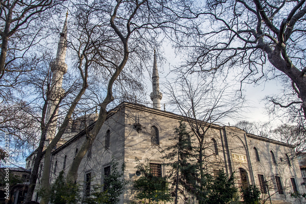 Istanbul, Turkey, 31 March 2006: The Yeni Valide Mosque is an Ottoman mosque in the Uskudar district of Istanbul.