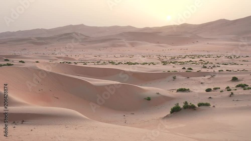 Beautiful Rub al Khali desert at sunset United Arab Emirates stock footage video