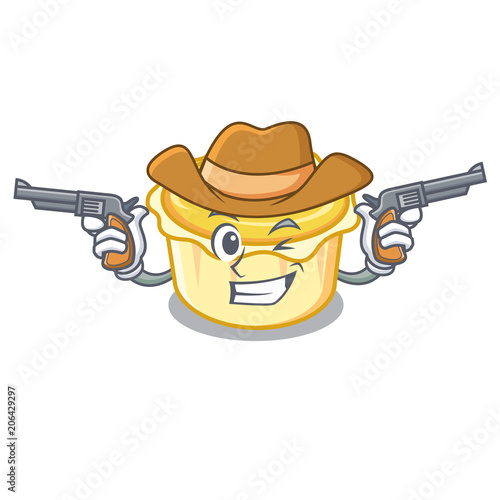 Cowboy egg tart character cartoon