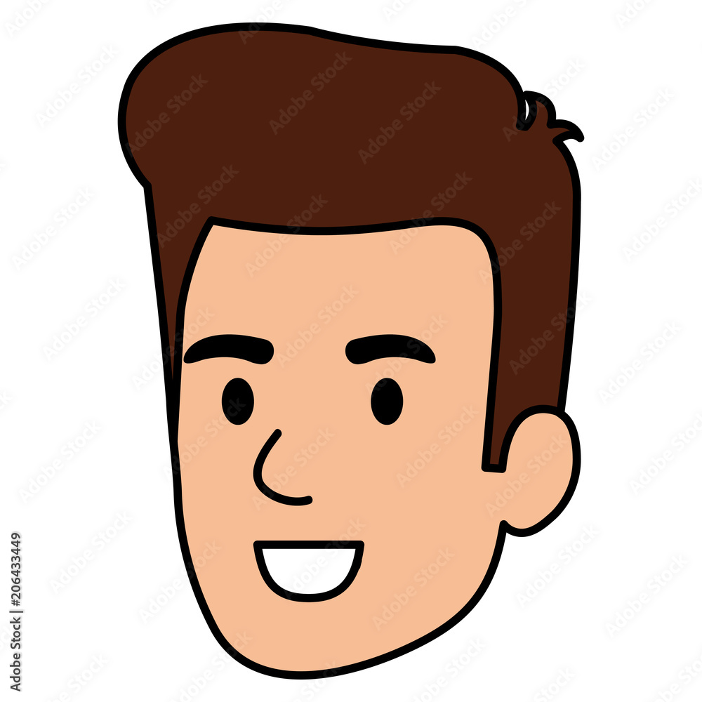 young man head avatar character vector illustration design young man head avatar character vector illustration design
