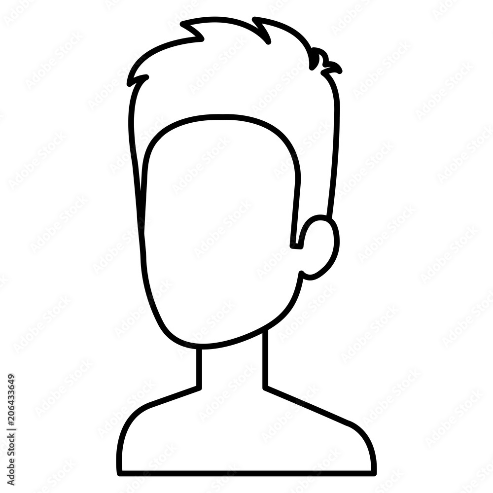 young man shirtless avatar character vector illustration design young man shirtless avatar character vector illustration design