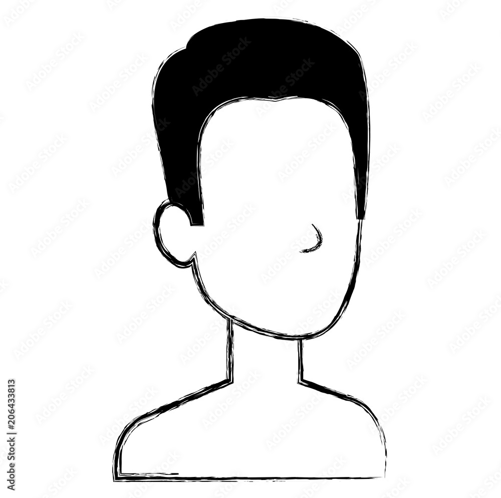 young man shirtless avatar character vector illustration design young man shirtless avatar character vector illustration design