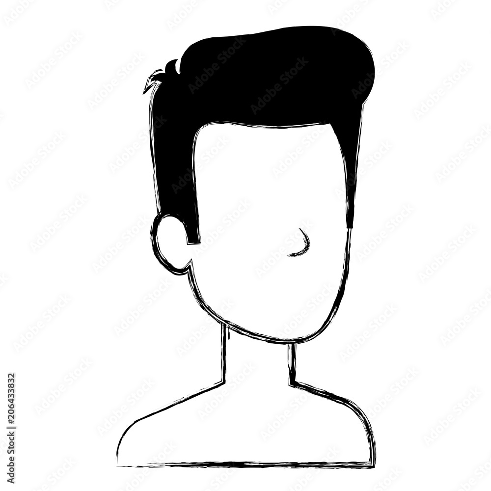 young man shirtless avatar character vector illustration design young man shirtless avatar character vector illustration design