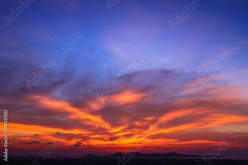 Beautiful sky at twilight time for background © YODCHAI