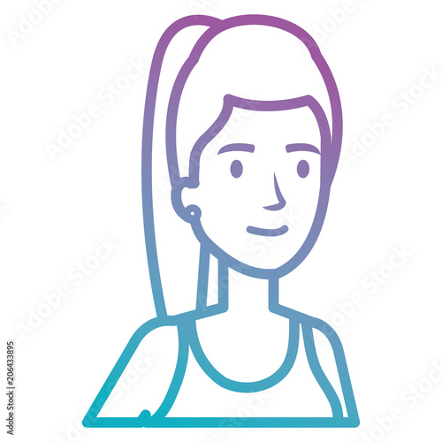 beautiful woman avatar character vector illustration design