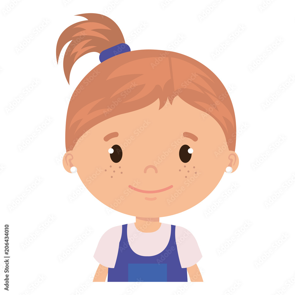 little girl daughter character vector illustration design