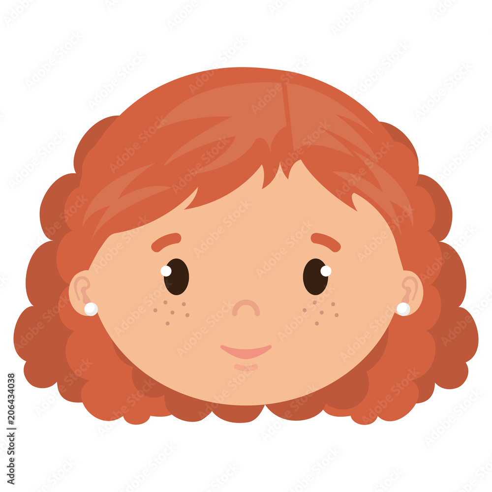 little girl daughter head character vector illustration design little girl daughter head character vector illustration design