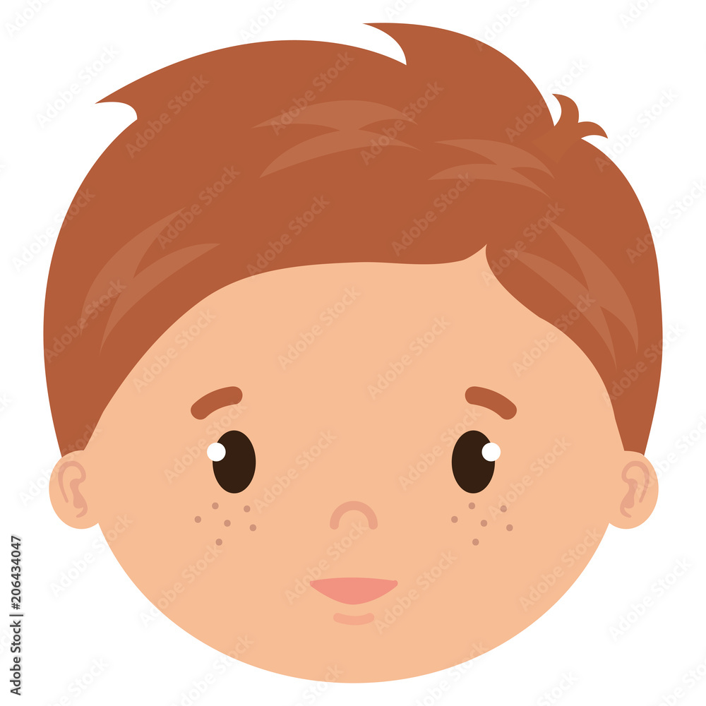 little boy son head character vector illustration design little boy son head character vector illustration design