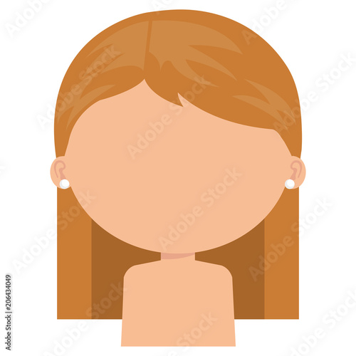 little girl daughter shirtless character vector illustration design