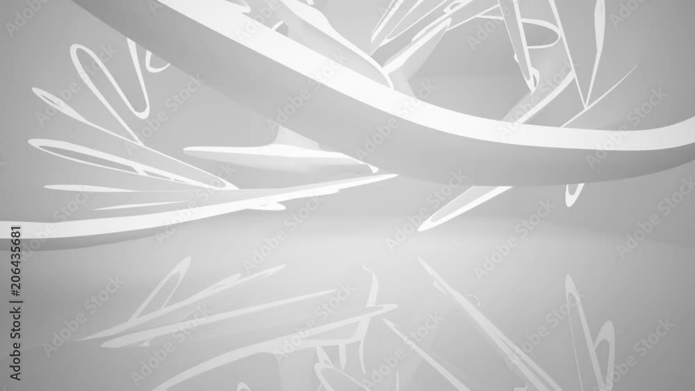 Abstract white interior multilevel public space with window. 3D animation and rendering. Abstract white interior multilevel public space with window. 3D animation and rendering.