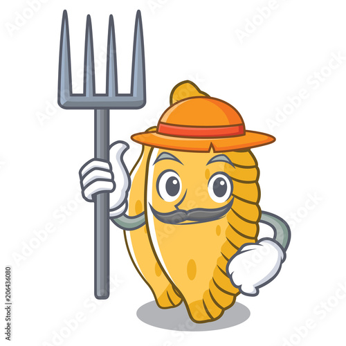 Farmer pastel character cartoon style