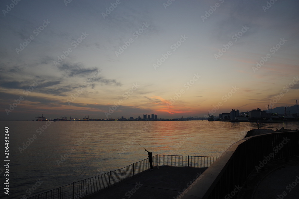 Fototapeta premium Gone fishing in the twilight