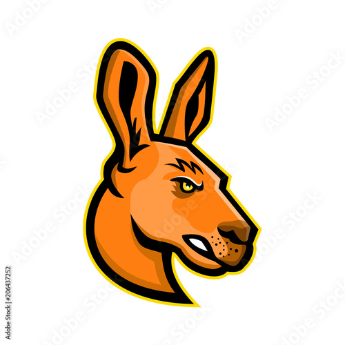 Kangaroo Head Mascot