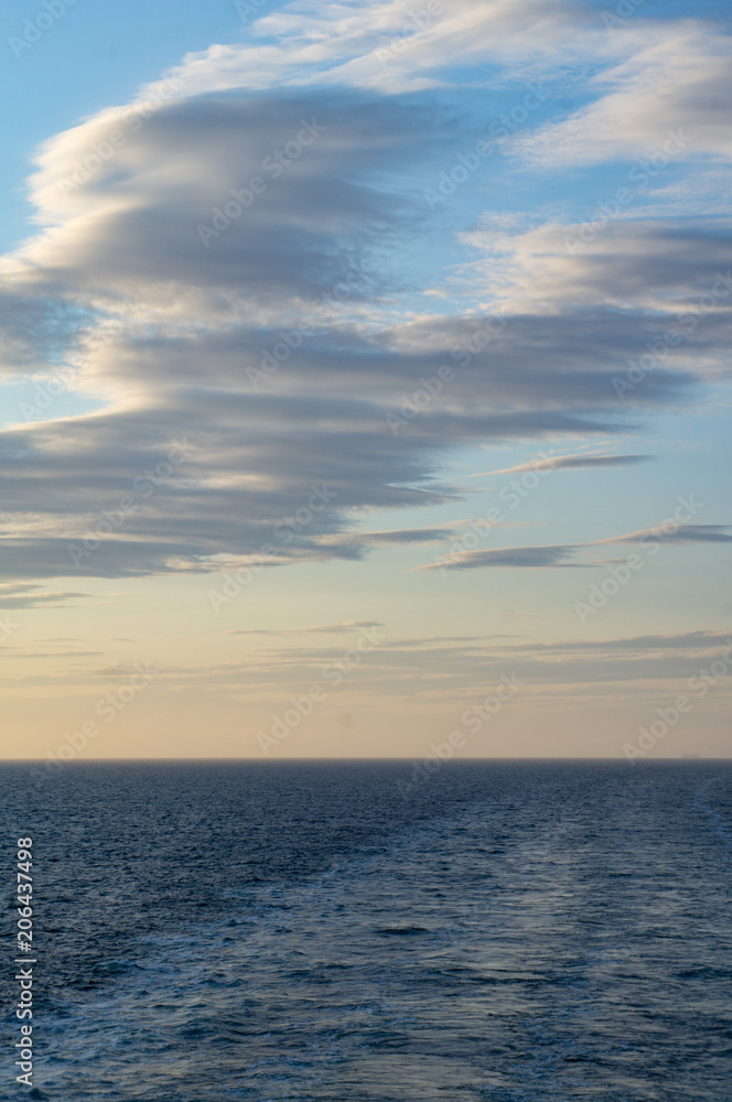 バルト海で見た夕やけ
