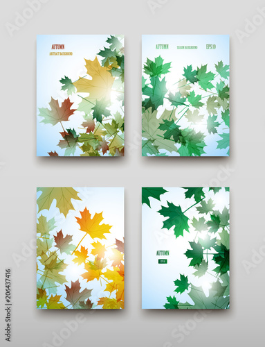 Leaflet cover presentation abstract geometric background  layout in A4 set technology brochure flyer design template vector shadow