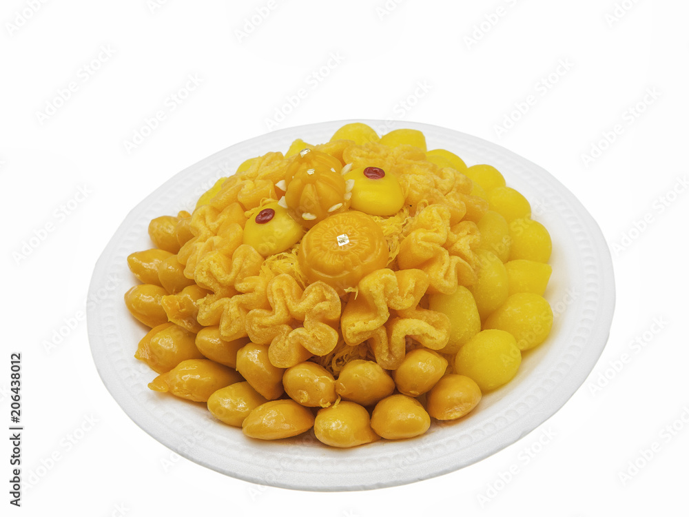 Thai Traditional Desserts White background Thai Traditional Desserts White background