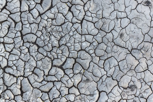 Texture of the dried up cracked earth in the summer. The concept of drought and the absence of rain.
