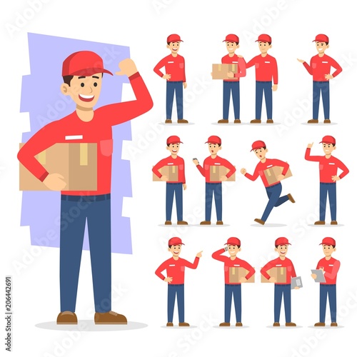 People working vector icon illustration character 
