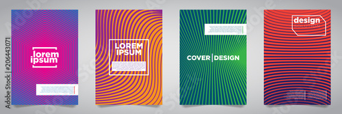 Colorful Futuristic Minimalist Covers Design. EPS10 Vector Illustration.