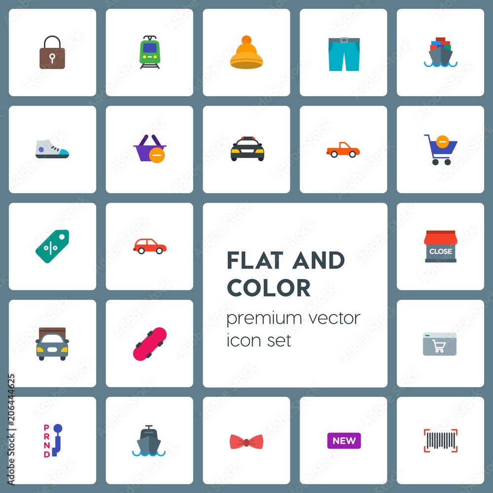 Modern Simple Set of transports, clothes, money, shopping Vector flat Icons. Contains such Icons as  mystery,  code,  ocean, ship, tram,  sea and more on grey background. Fully Editable. Pixel Perfect