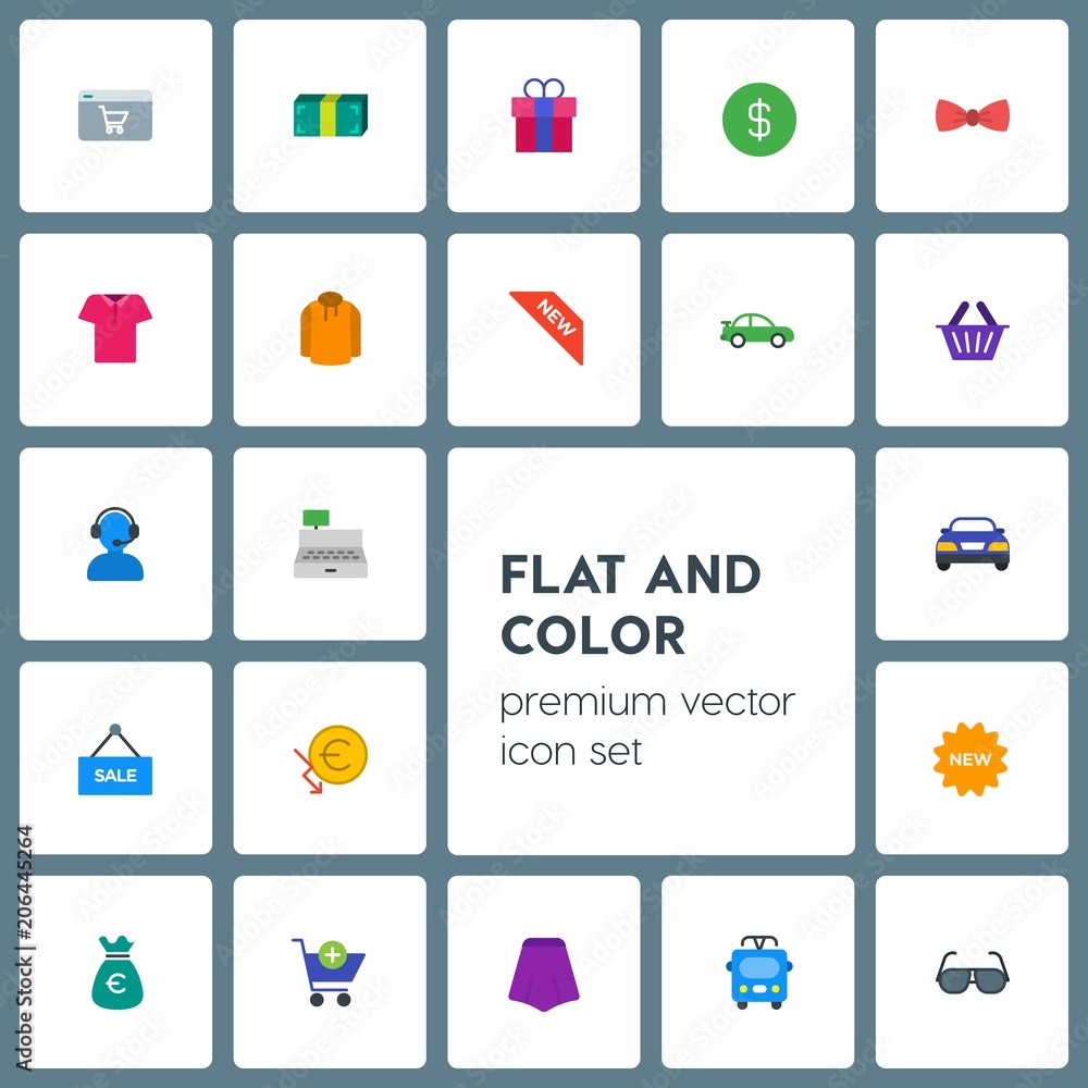 Modern Simple Set of transports, clothes, money, shopping Vector flat Icons. Contains such Icons as  internet, cashier,  chart,  finance, buy and more on grey background. Fully Editable. Pixel Perfect