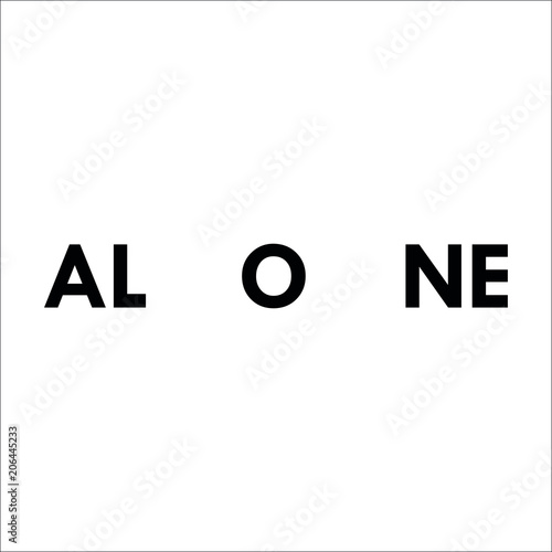 Alone Vector Design