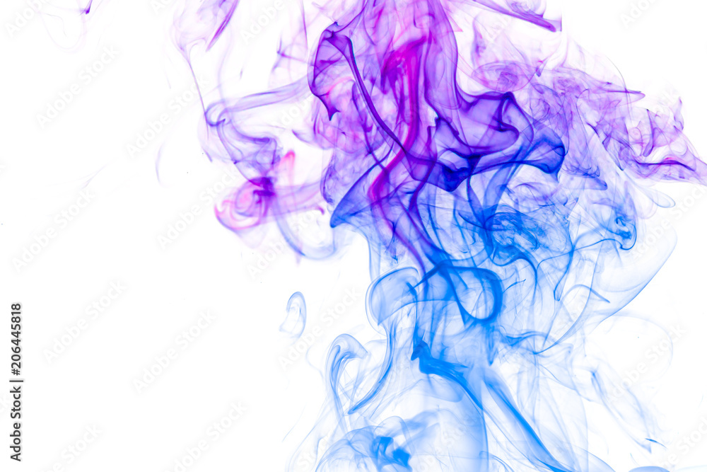 Colored smoke on white background Colored smoke on white background