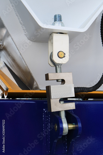 The image of strain gauge of industrial equipment.