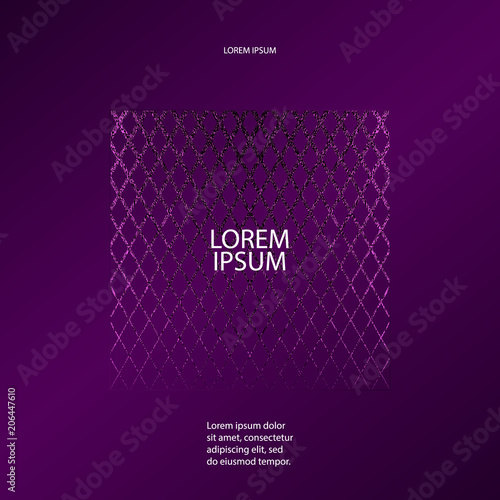 Luxury violet pattern. Abstract purple background. Vector illustration. Lilac foil. Glitter texture. Element for poster,