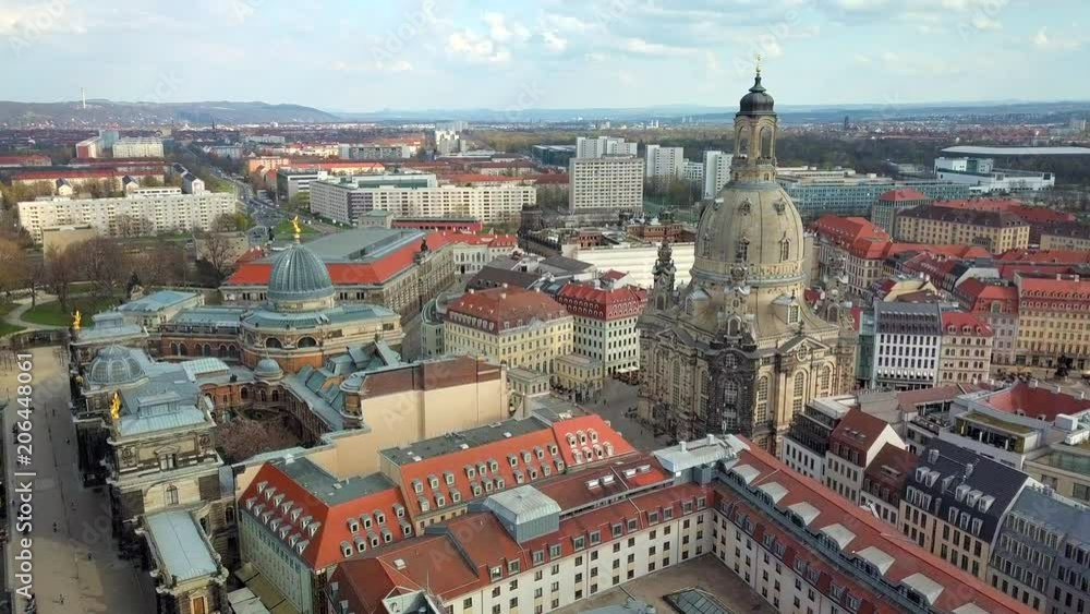 Aerial view of Dresden, Germany Aerial view of Dresden, Germany
