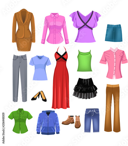 collection of women clothes