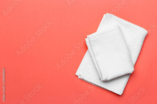 spa towels, top view