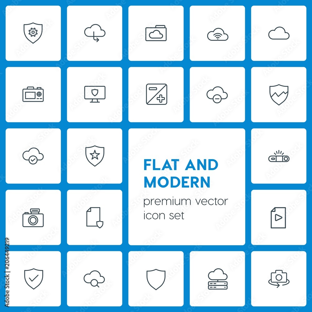 Modern Simple Set of cloud and networking, security, video, photos Vector outline Icons. Contains such Icons as photography, clouds, data and more on dark background. Fully Editable. Pixel Perfect Modern Simple Set of cloud and networking, security, video, photos Vector outline Icons. Contains such Icons as photography, clouds, data and more on dark background. Fully Editable. Pixel Perfect