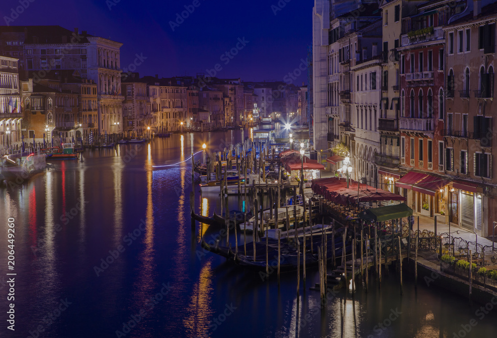Venice sityscape before sunrise, Italy, Europe