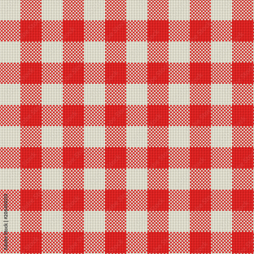 3D illustration - Background of the cloth of the checked pattern. Three-dimensional seamless pattern. 3D illustration - Background of the cloth of the checked pattern. Three-dimensional seamless pattern.