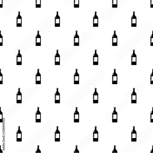 Alcohol bottle pattern vector seamless repeating for any web design