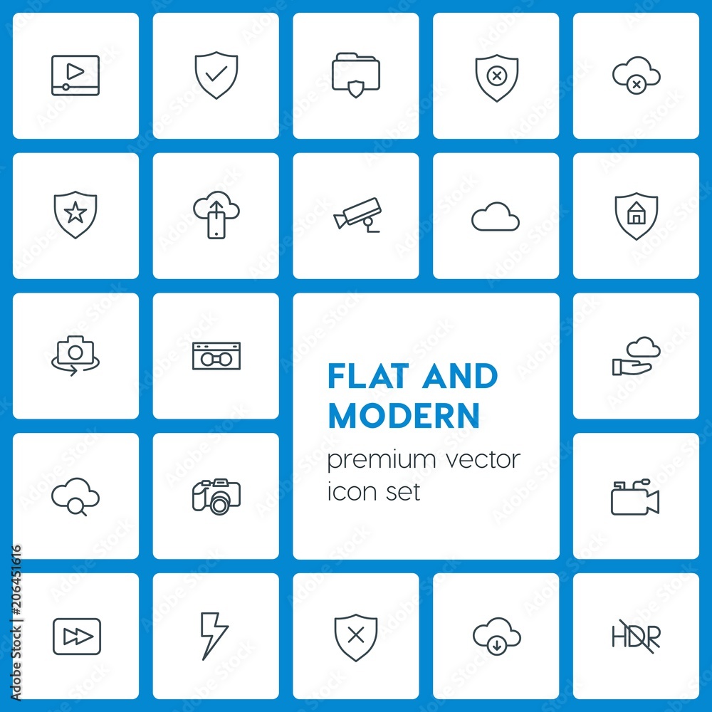 Modern Simple Set of cloud and networking, security, video, photos Vector outline Icons. Contains such Icons as social, forward, file, hdr and more on dark background. Fully Editable. Pixel Perfect Modern Simple Set of cloud and networking, security, video, photos Vector outline Icons. Contains such Icons as social, forward, file, hdr and more on dark background. Fully Editable. Pixel Perfect