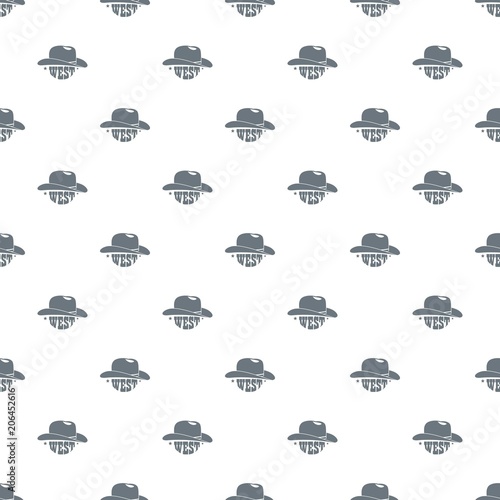 Wild west cowboy hat pattern vector seamless repeat for any web design