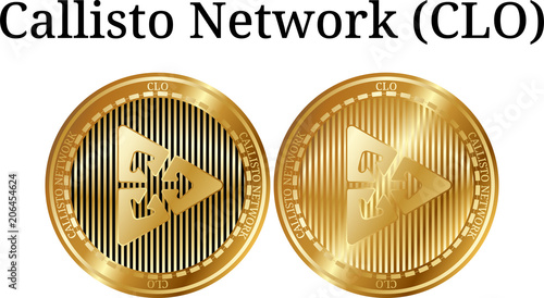 Set of physical golden coin Callisto Network (CLO)