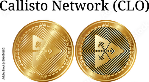 Set of physical golden coin Callisto Network (CLO)