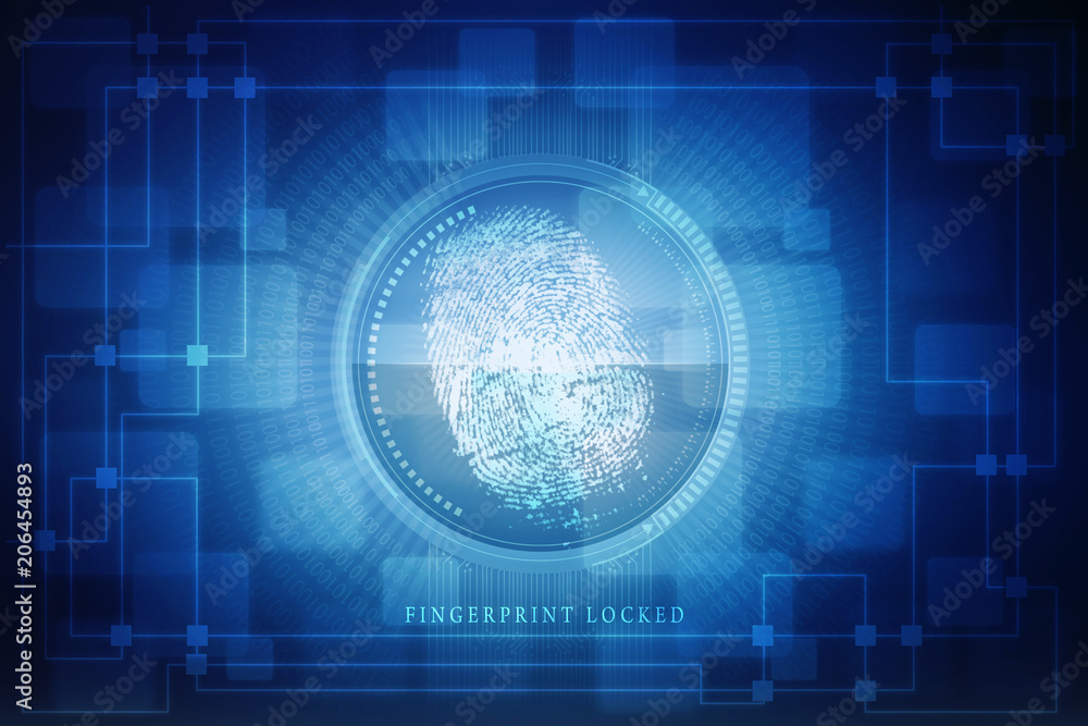 Fingerprint Scanning Technology Concept 2d Illustration
Fingerprint Scanning Technology Concept 2d Illustration