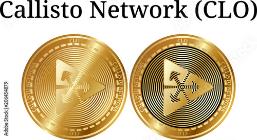 Set of physical golden coin Callisto Network (CLO)