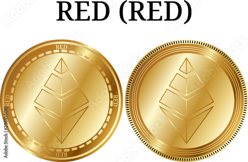 Set of physical golden coin RED (RED)