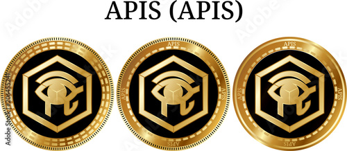 Set of physical golden coin APIS (APIS)