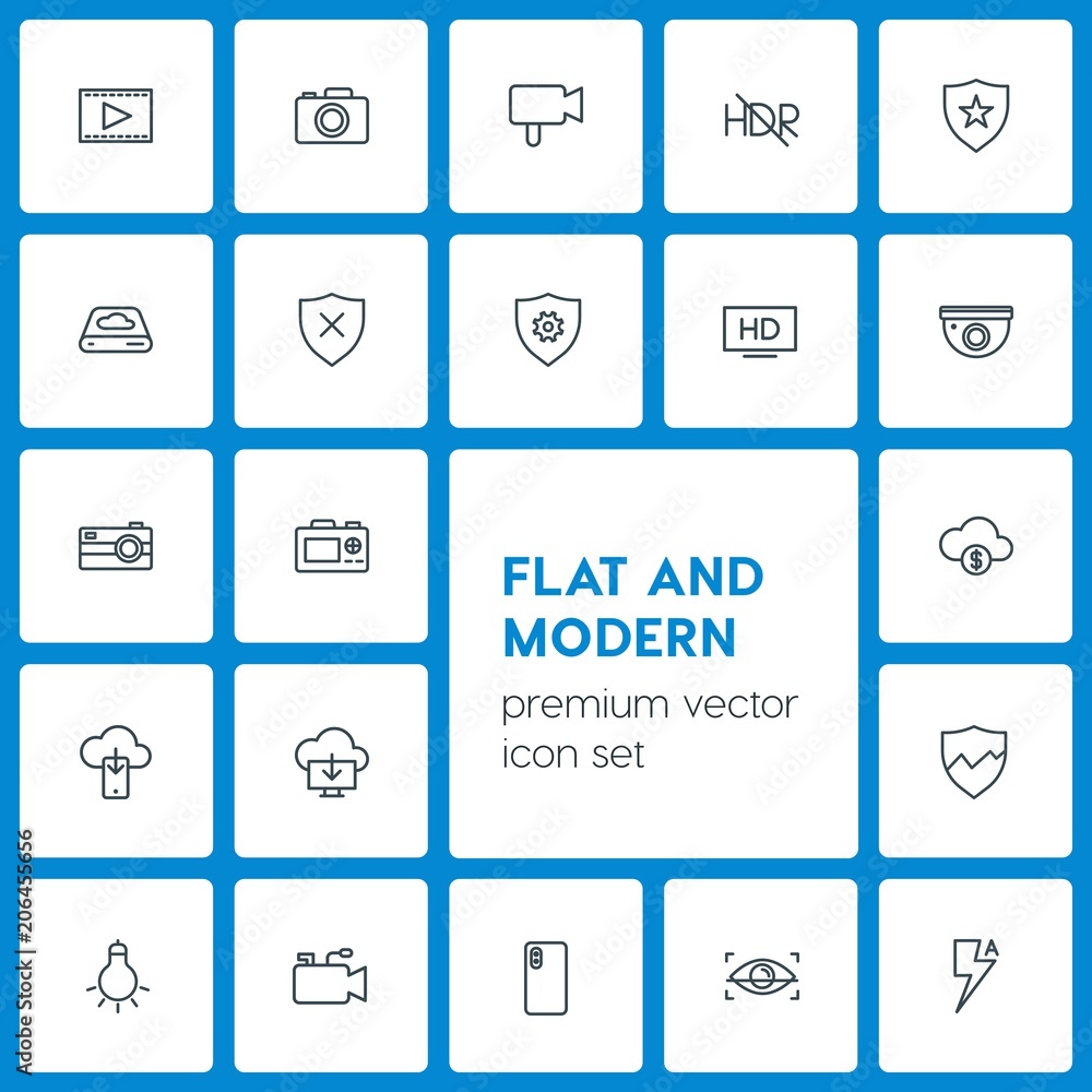 Modern Simple Set of cloud and networking, security, video, photos Vector outline Icons. Contains such Icons as photography, television and more on dark background. Fully Editable. Pixel Perfect Modern Simple Set of cloud and networking, security, video, photos Vector outline Icons. Contains such Icons as photography, television and more on dark background. Fully Editable. Pixel Perfect