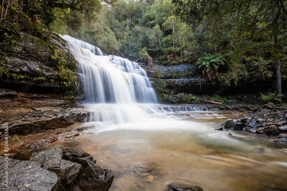 Fototapeta premium Liffey Falls lower cascade in Tasmania, Australia